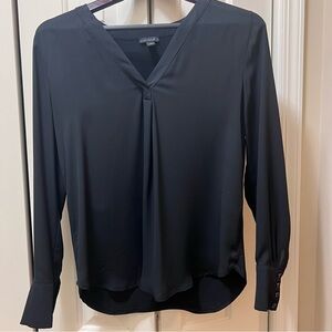 Ann Taylor Black V-Neck Blouse